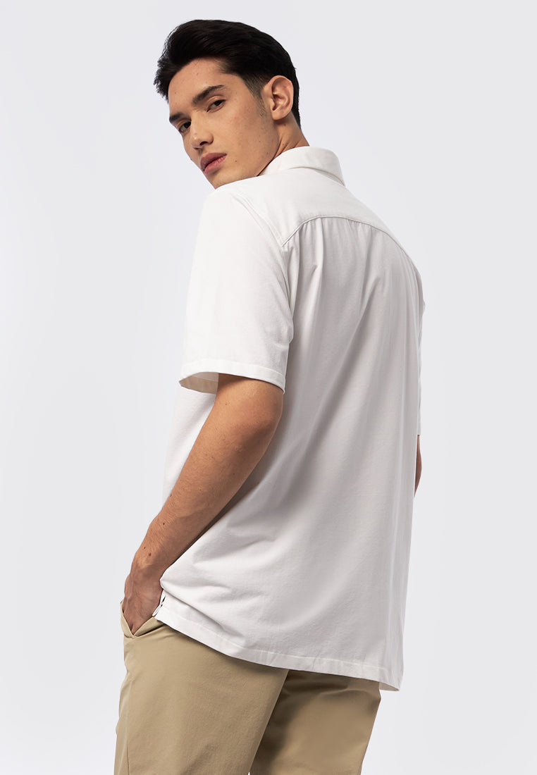 Short Sleeve Knit Shirt White
