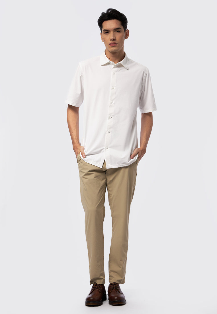 Short Sleeve Knit Shirt White