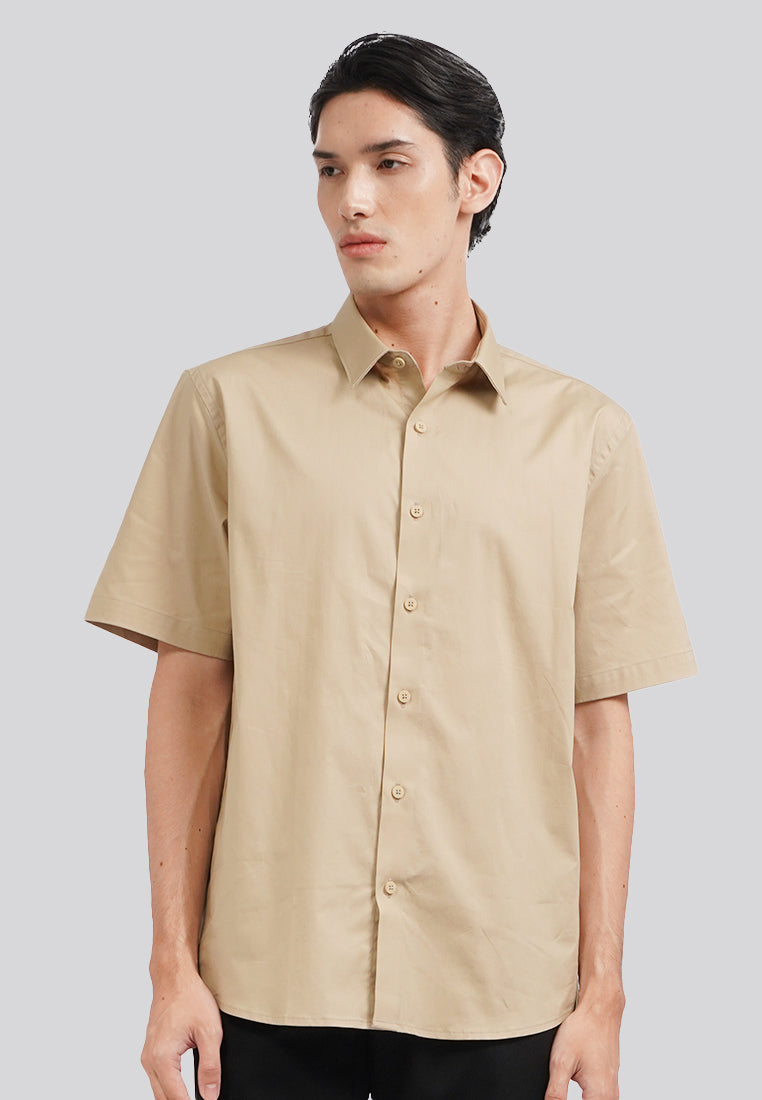 Short Sleeve Stretch Shirt Oat