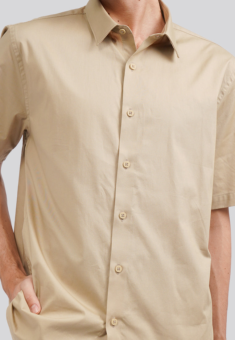 Short Sleeve Stretch Shirt Oat