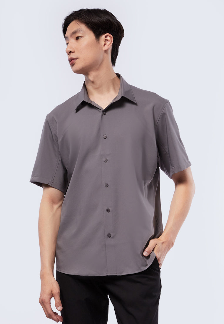Regular Fit Short Sleeve Shirt Grey