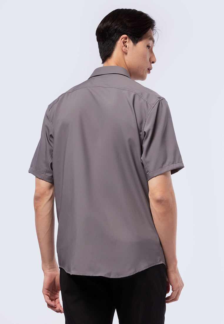Regular Fit Short Sleeve Shirt Grey