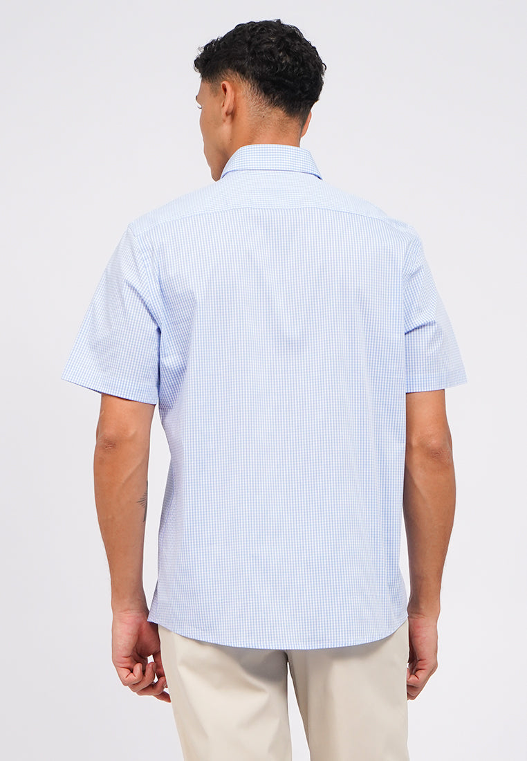 Slim Fit Short Sleeve Check Shirt