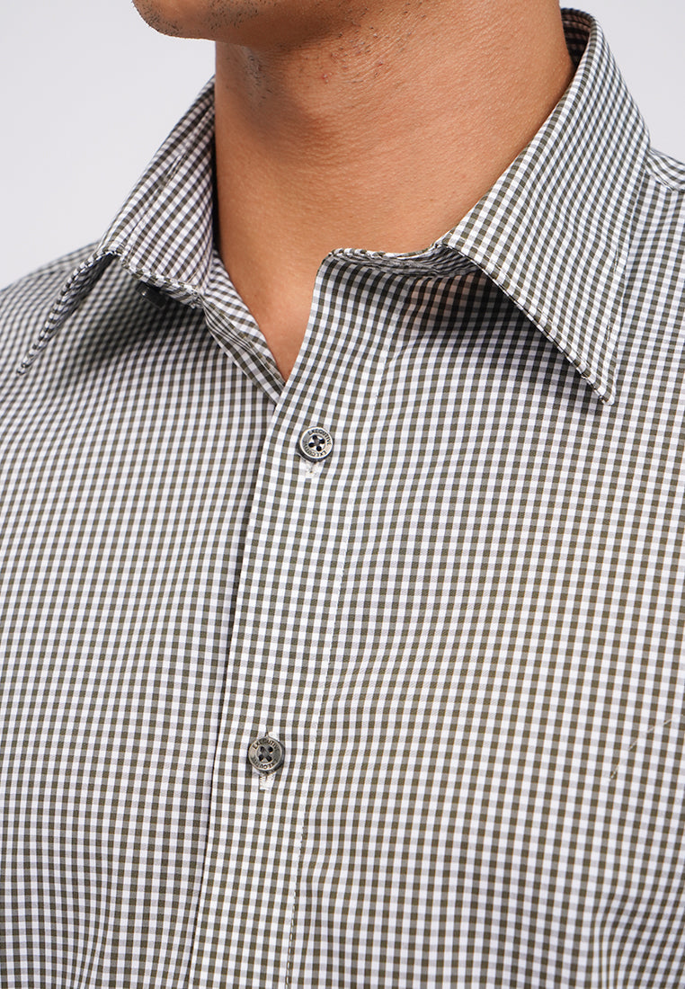 Slim Fit Short Sleeve Check Shirt
