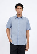 Short Sleeve Melange Check Shirt