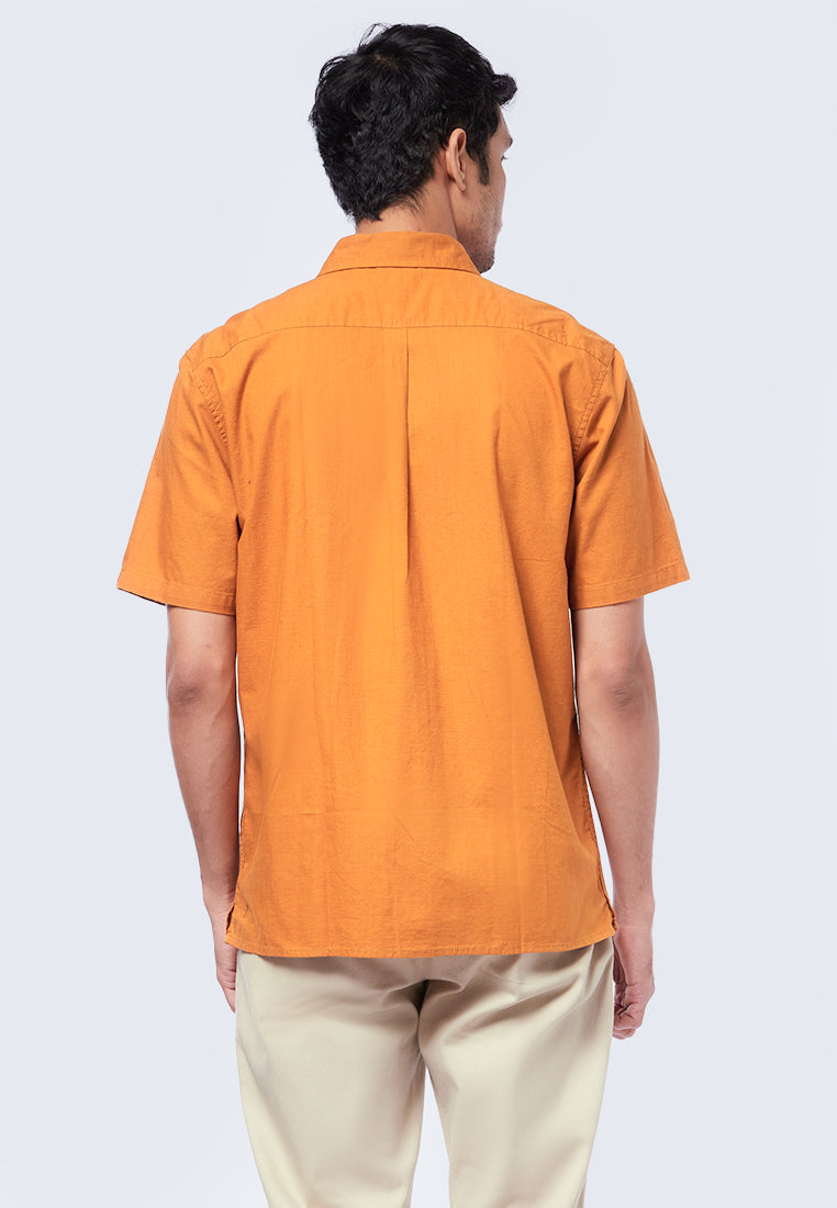 Regular Fit Short Sleeve Shirt Orange