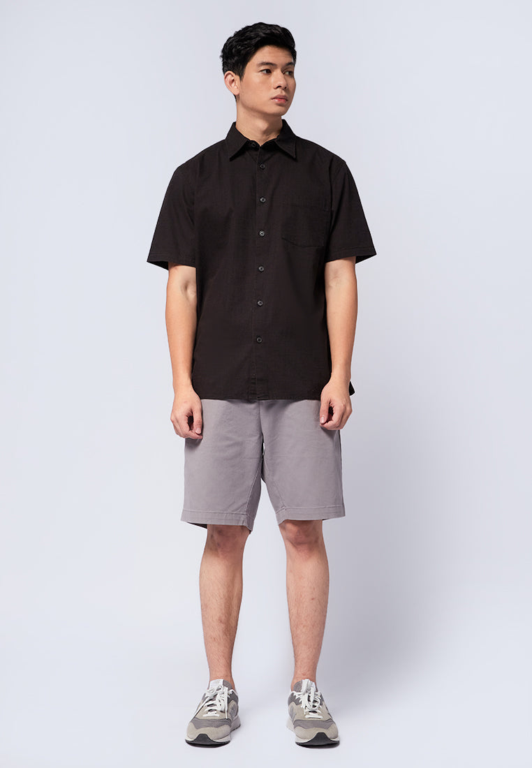 Regular Fit Short Sleeve Slub Shirt