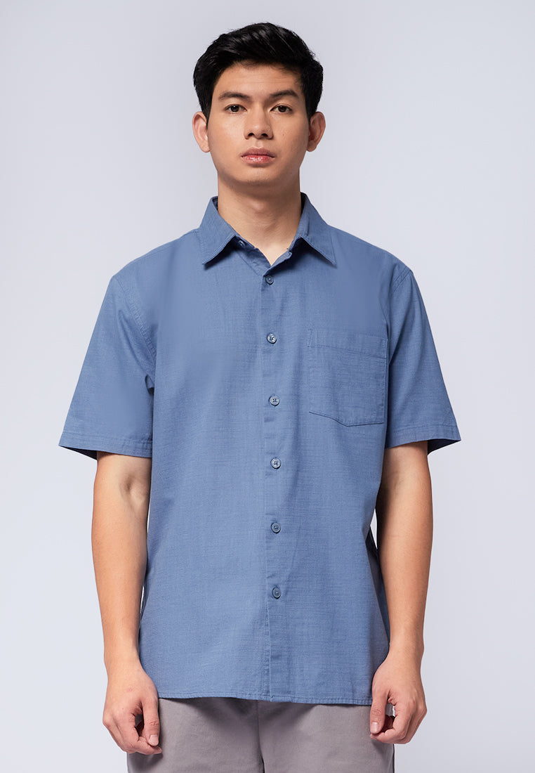 Regular Fit Short Sleeve Slub Shirt