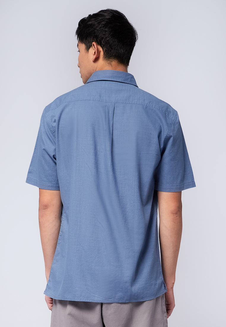 Regular Fit Short Sleeve Slub Shirt