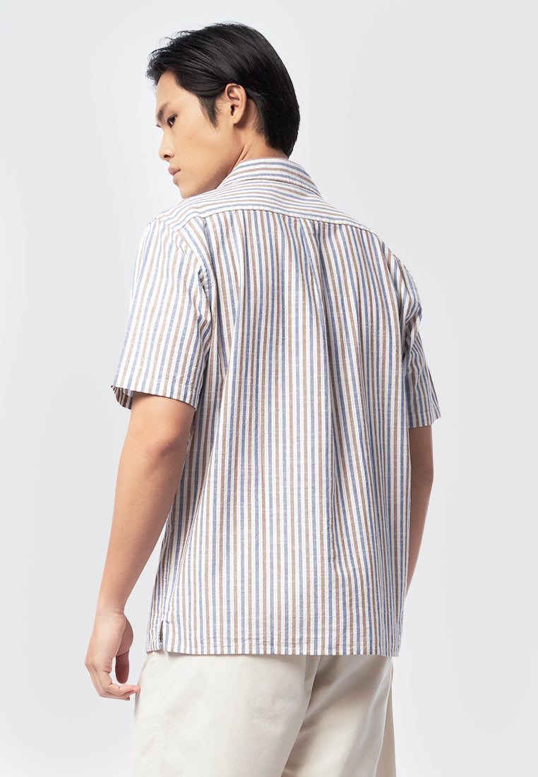 Printed Notch Collar Shirt