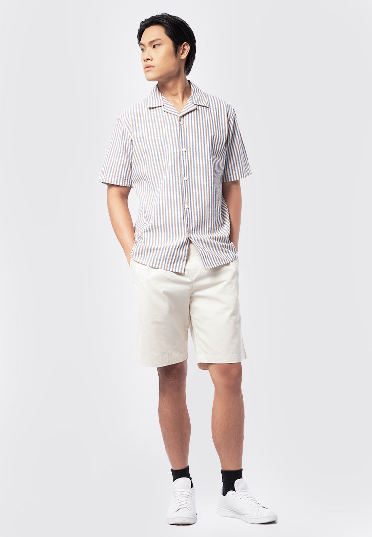 Printed Notch Collar Shirt