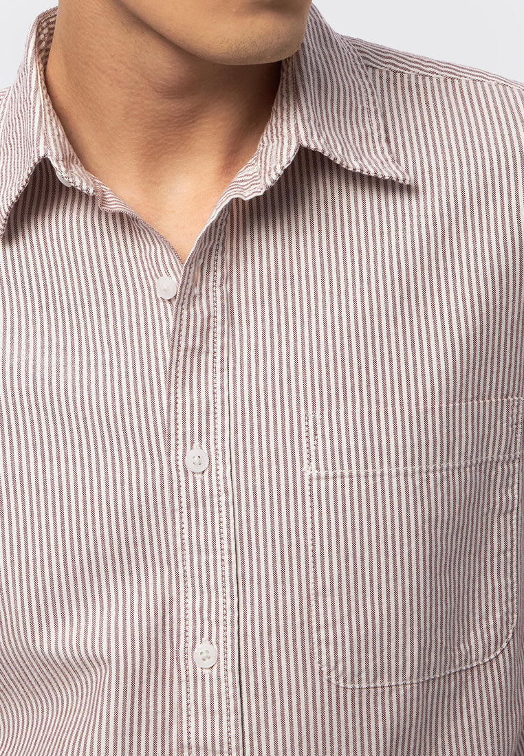 Short Sleeve Oxford Stripe Shirt