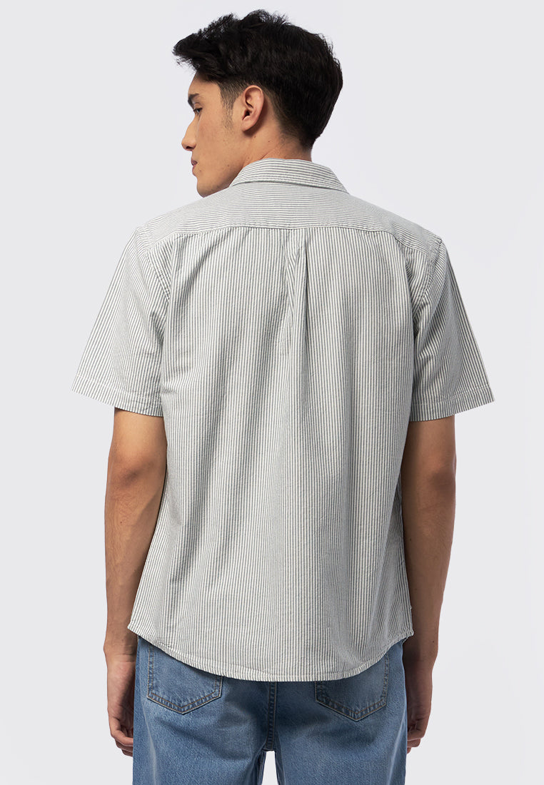 Short Sleeve Oxford Stripe Shirt
