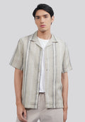 Linen Look Short Sleeve Resort Shirt Sage