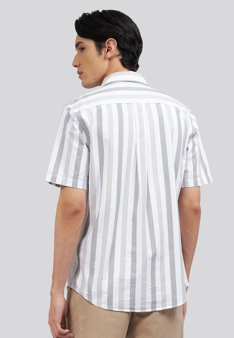 Regular Fit Short Sleeve Stripes Shirt