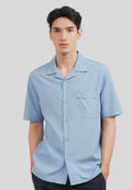 Pocket Short Sleeve Resort Shirt Blue
