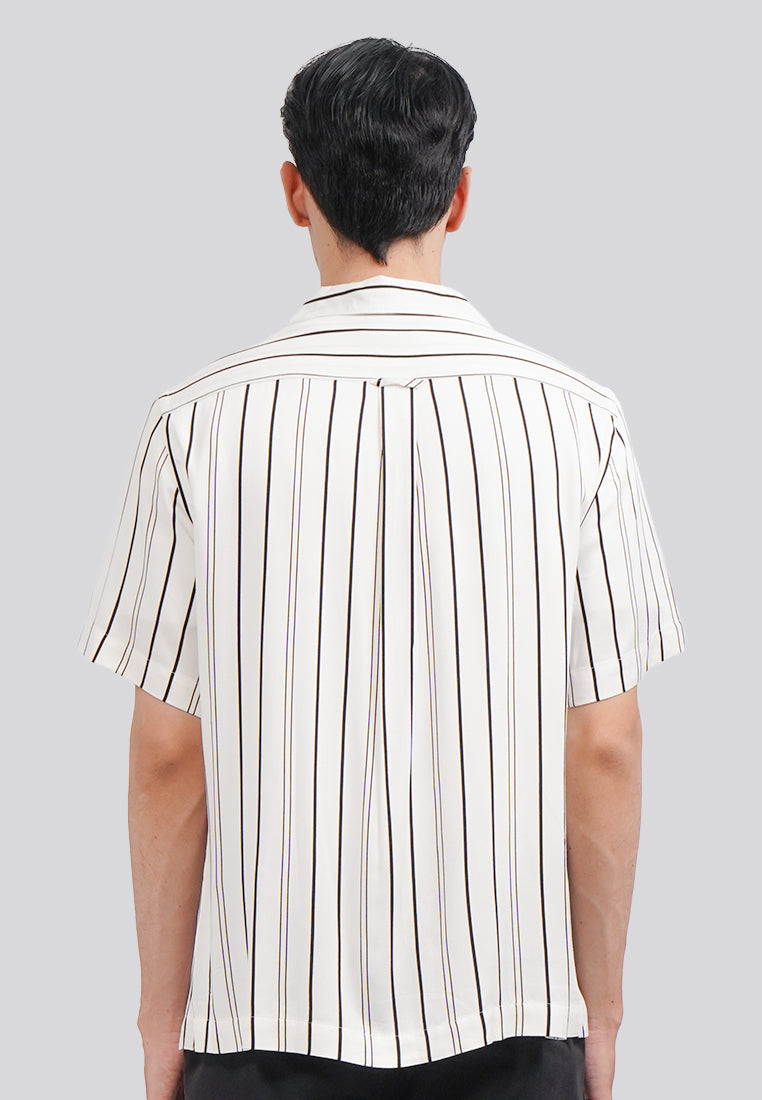 Regular Fit Printed Resort Shirt White