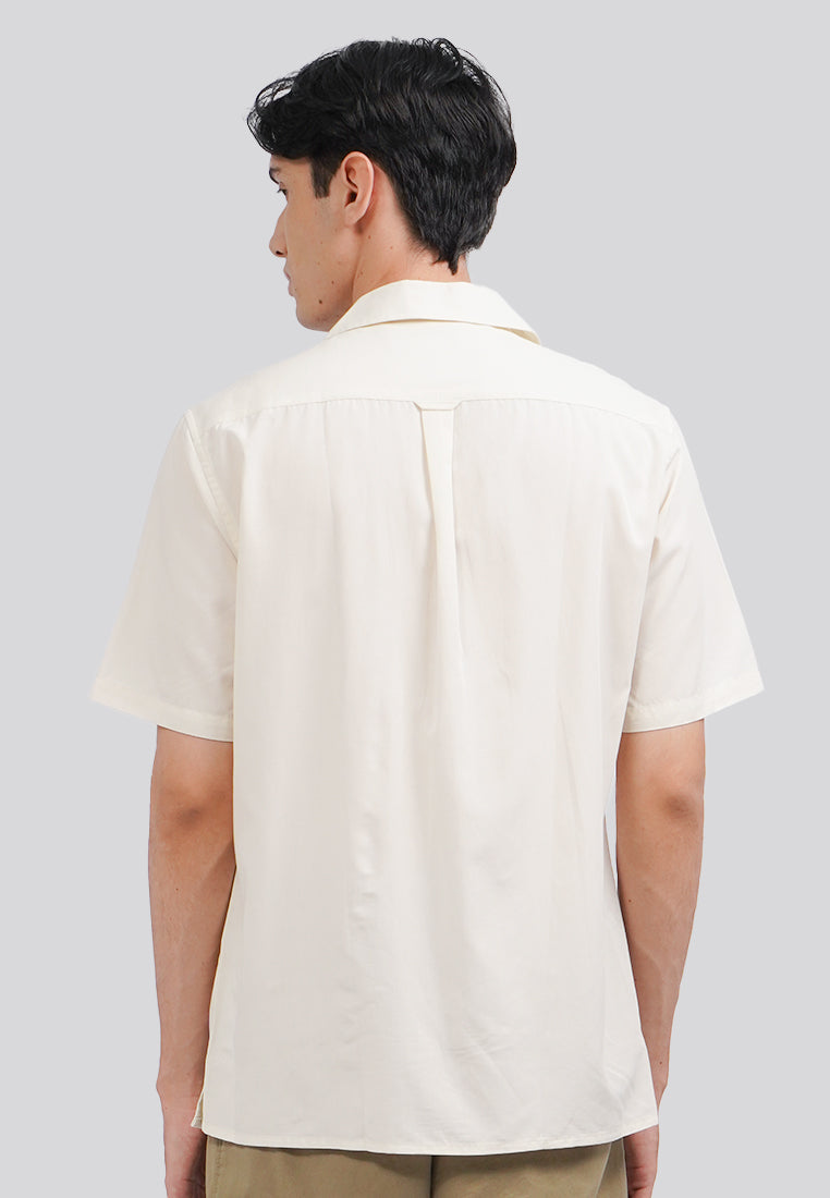 Pocket Short Sleeve Resort Shirt Ecru