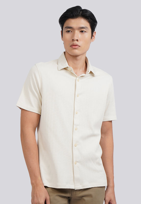 Textured Short Sleeve Knit Shirt