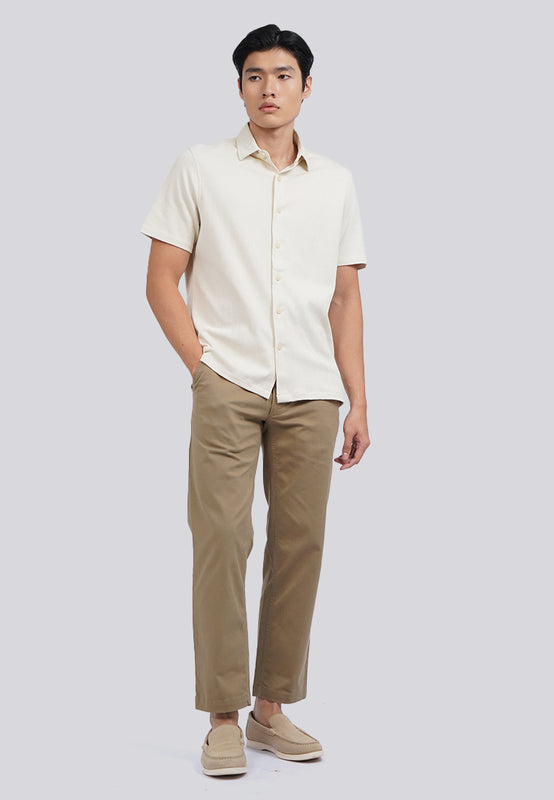Textured Short Sleeve Knit Shirt
