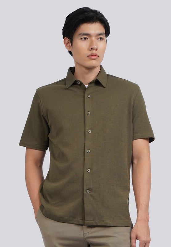 Textured Short Sleeve Knit Shirt