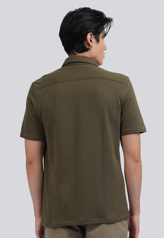 Textured Short Sleeve Knit Shirt