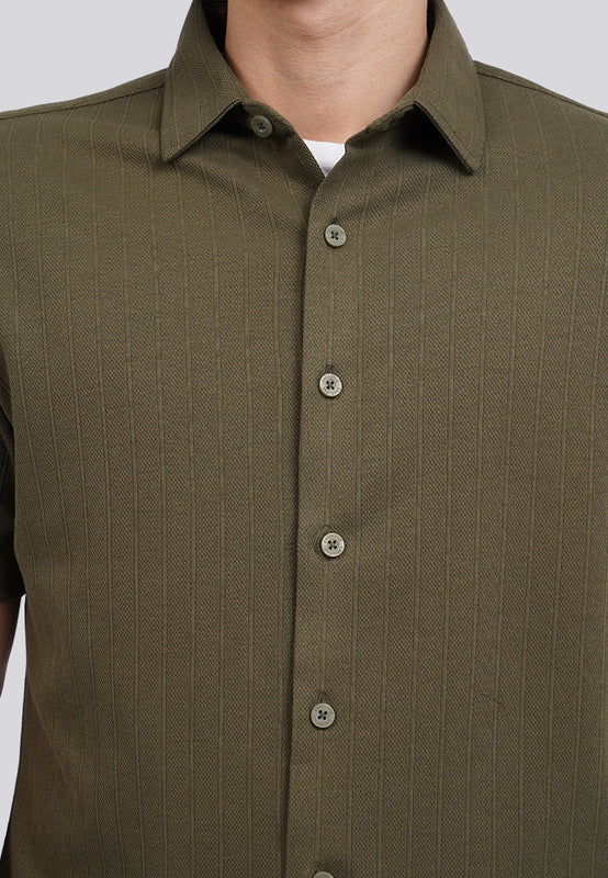 Textured Short Sleeve Knit Shirt