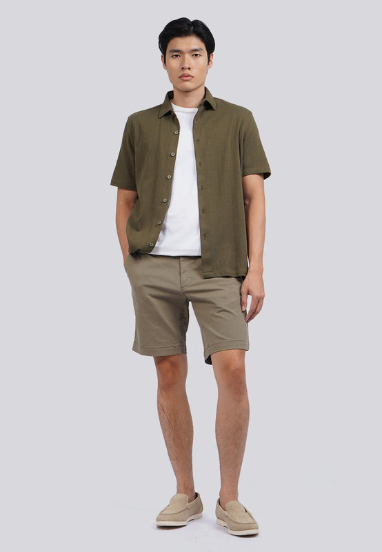 Textured Short Sleeve Knit Shirt