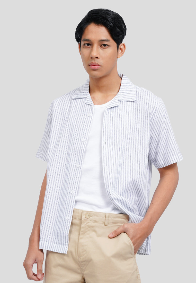 Short Sleeve Stripes Resort Shirt