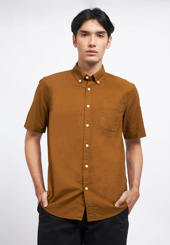 Regular Fit Short Sleeve Oxford Shirt