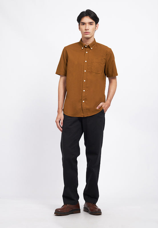 Regular Fit Short Sleeve Oxford Shirt