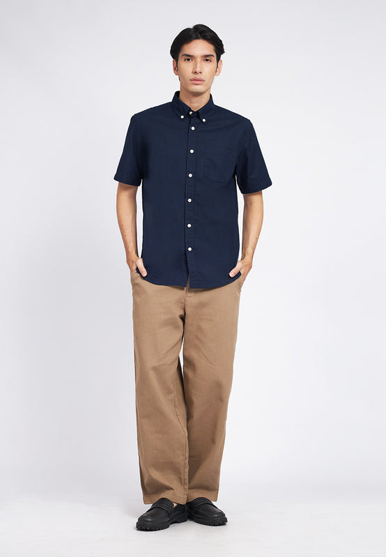 Regular Fit Short Sleeve Oxford Shirt