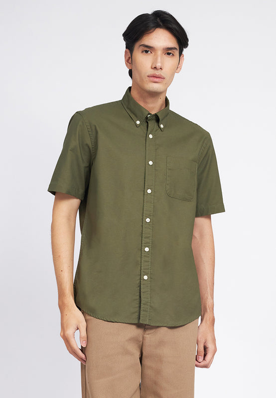 Regular Fit Short Sleeve Oxford Shirt