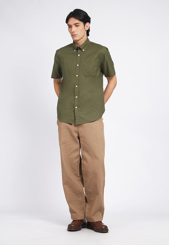 Regular Fit Short Sleeve Oxford Shirt