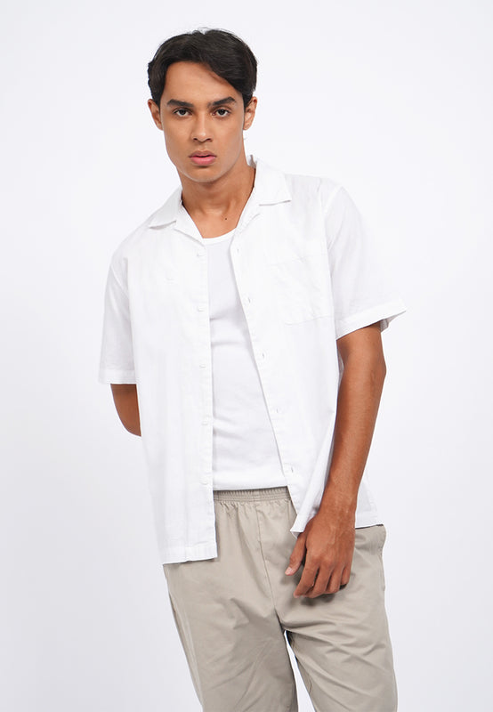 Linen Look Short Sleeve Resort Shirt