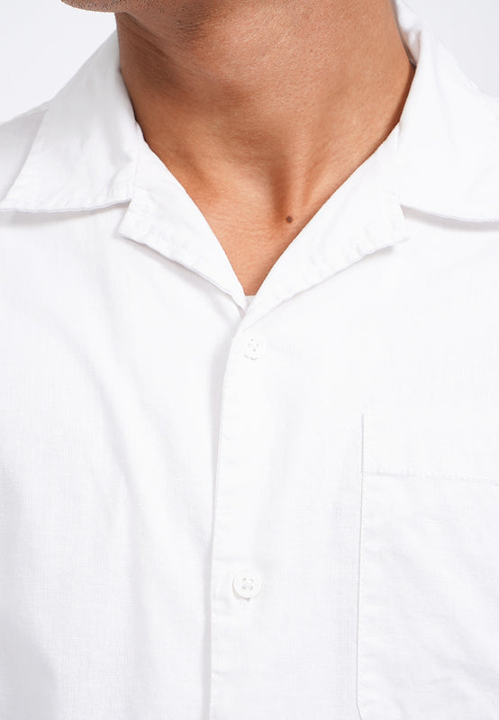 Linen Look Short Sleeve Resort Shirt