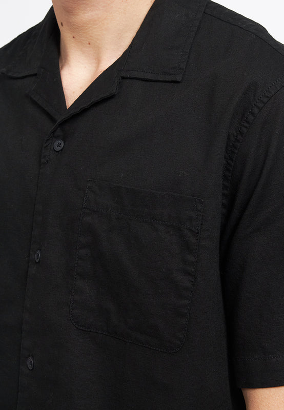 Linen Look Short Sleeve Resort Shirt