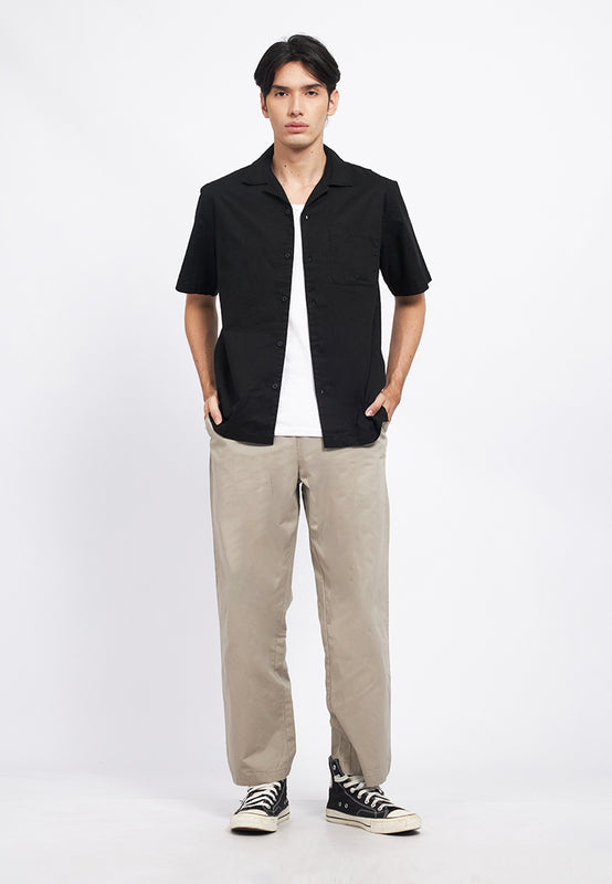 Linen Look Short Sleeve Resort Shirt
