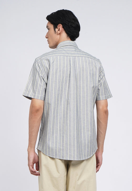 Short Sleeve Oxford Stripe Shirt