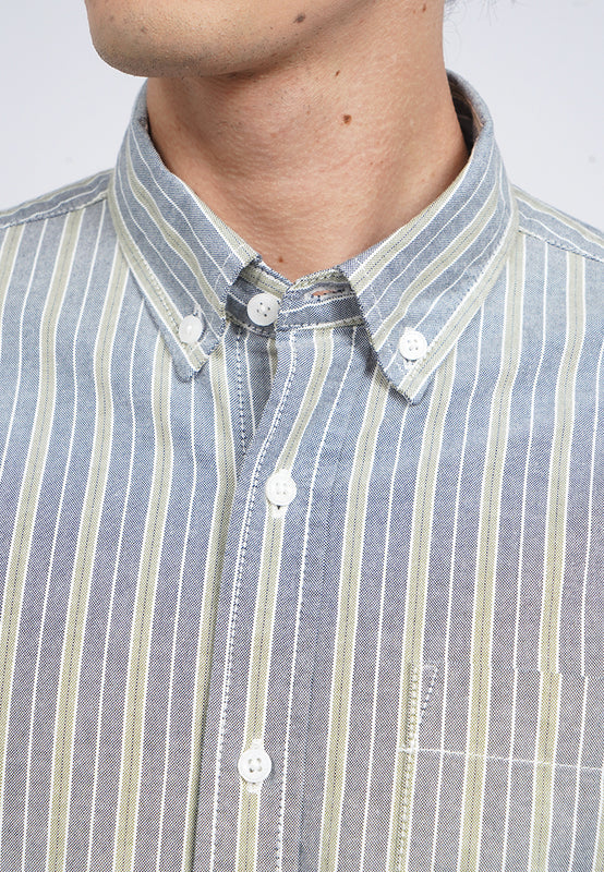 Short Sleeve Oxford Stripe Shirt