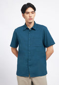 Short Sleeve Linen Blend Shirt