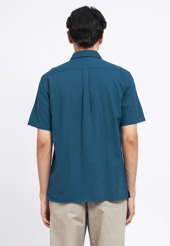 Short Sleeve Linen Blend Shirt
