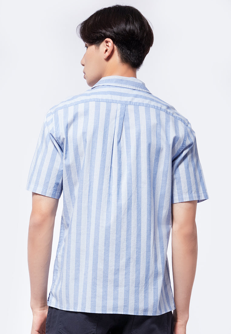 Short Sleeve Notch Collar Shirt