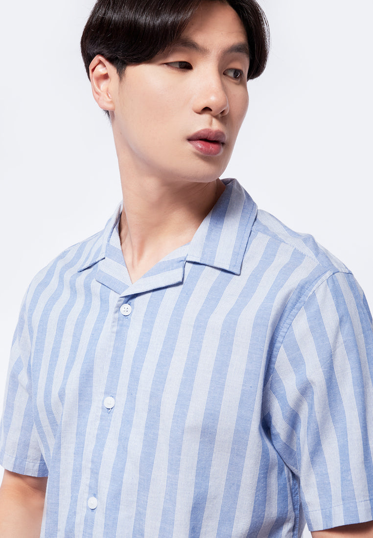 Short Sleeve Notch Collar Shirt