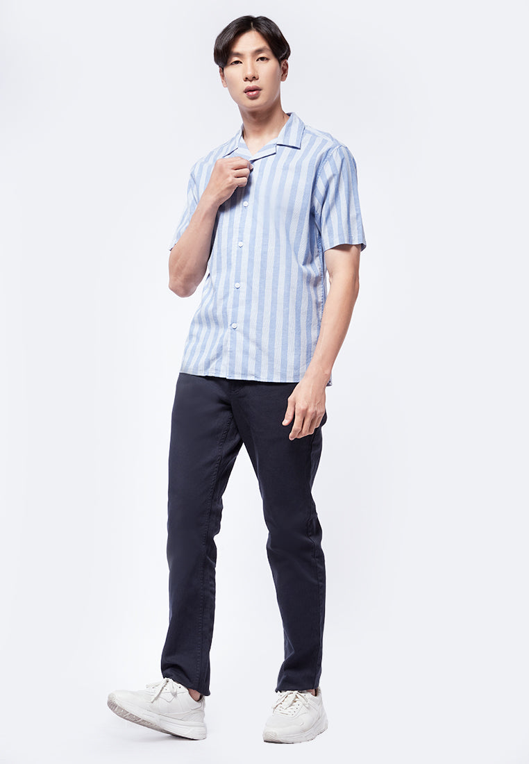 Short Sleeve Notch Collar Shirt