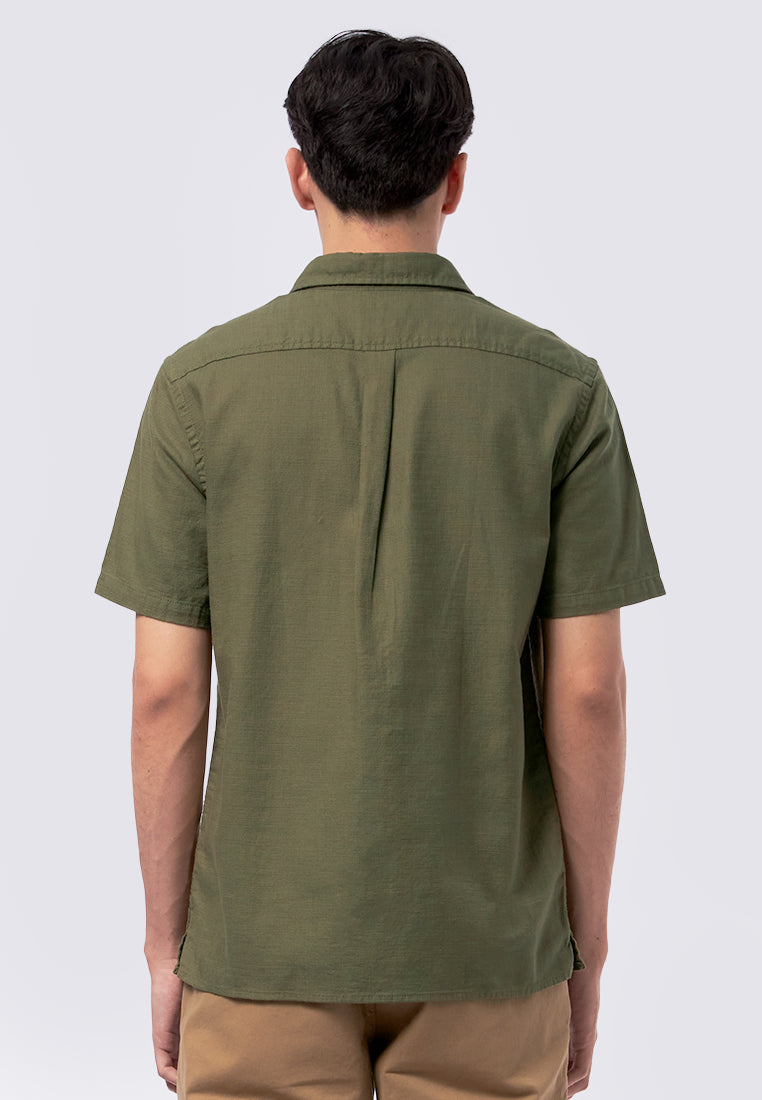 Regular Fit Short Sleeve Slub Shirt