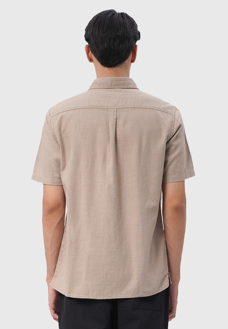 Regular Fit Short Sleeve Shirt Taupe