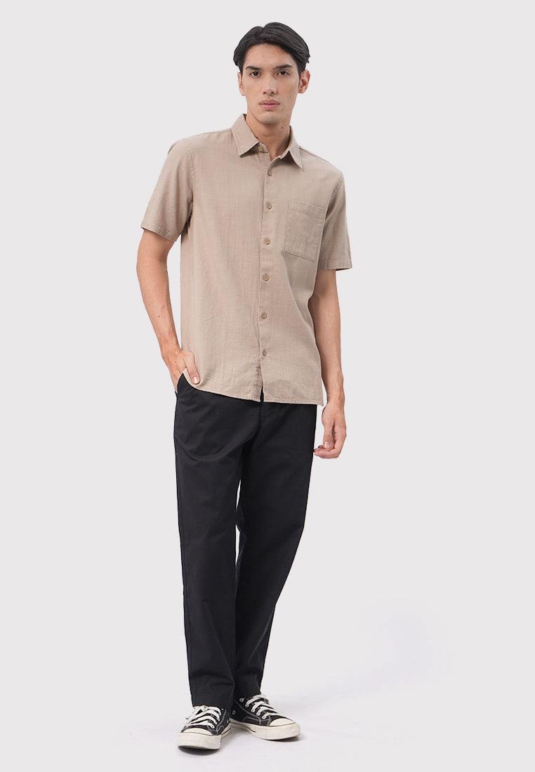 Regular Fit Short Sleeve Shirt Taupe