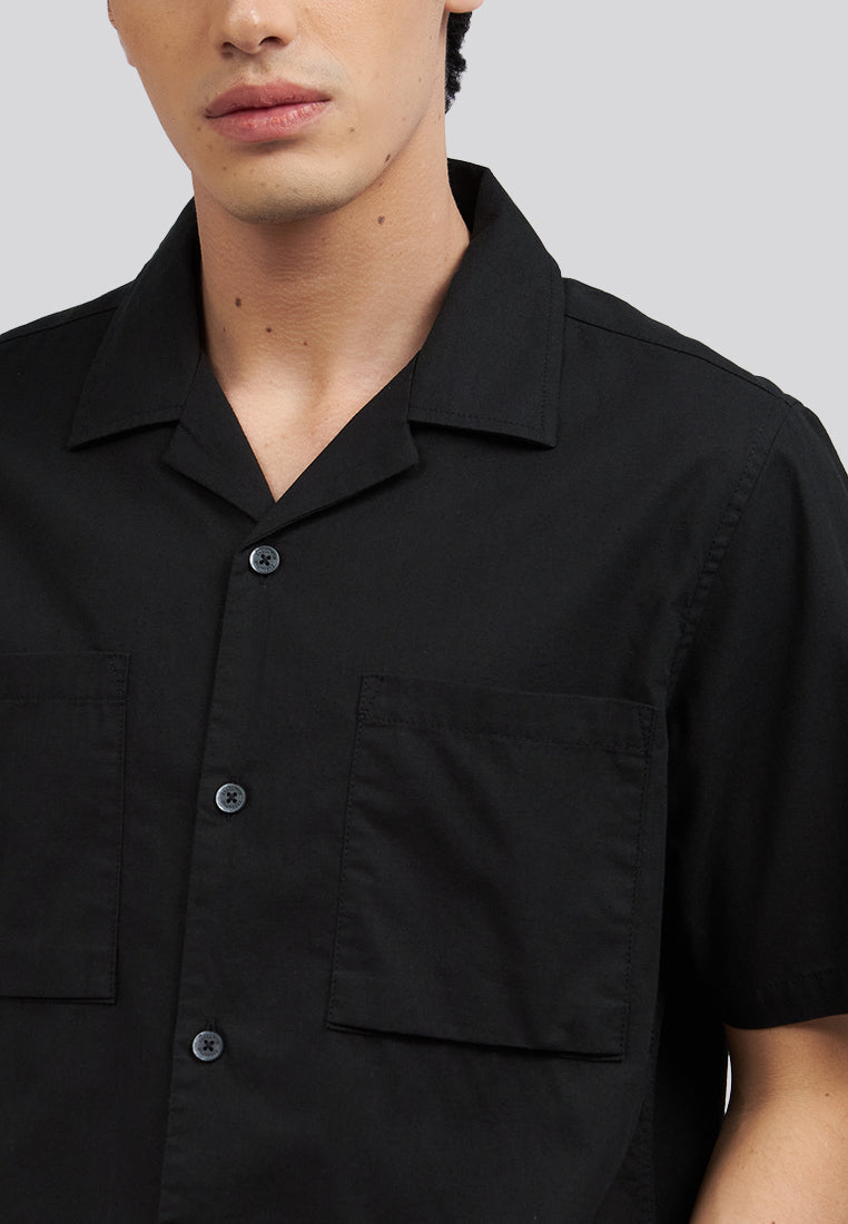 Double Pocket Resort Shirt Black