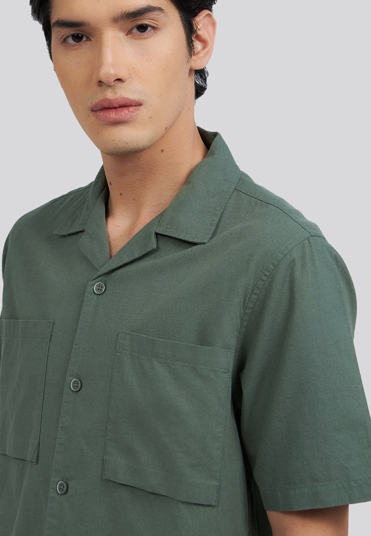 Double Pocket Resort Shirt Dusty Green